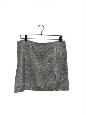 Lamarque Silver Sequin Mini Skirt